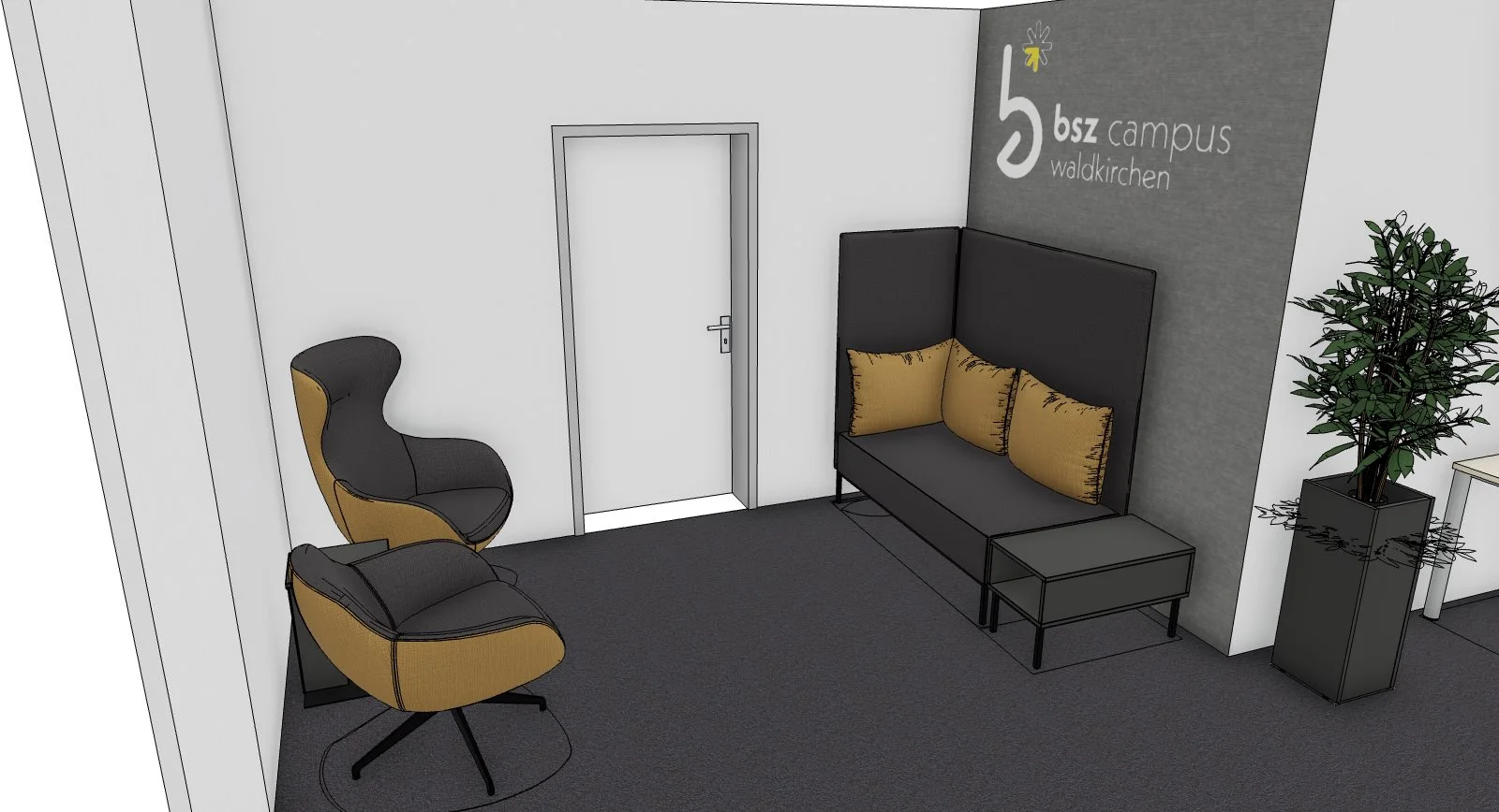 Eingangsbereich 3D Plan